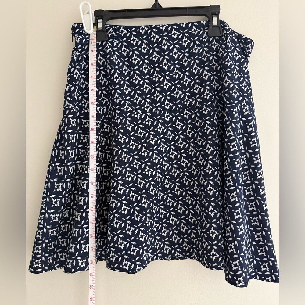 Lauren Ralph Lauren Blue and White A-Line Mini Skirt